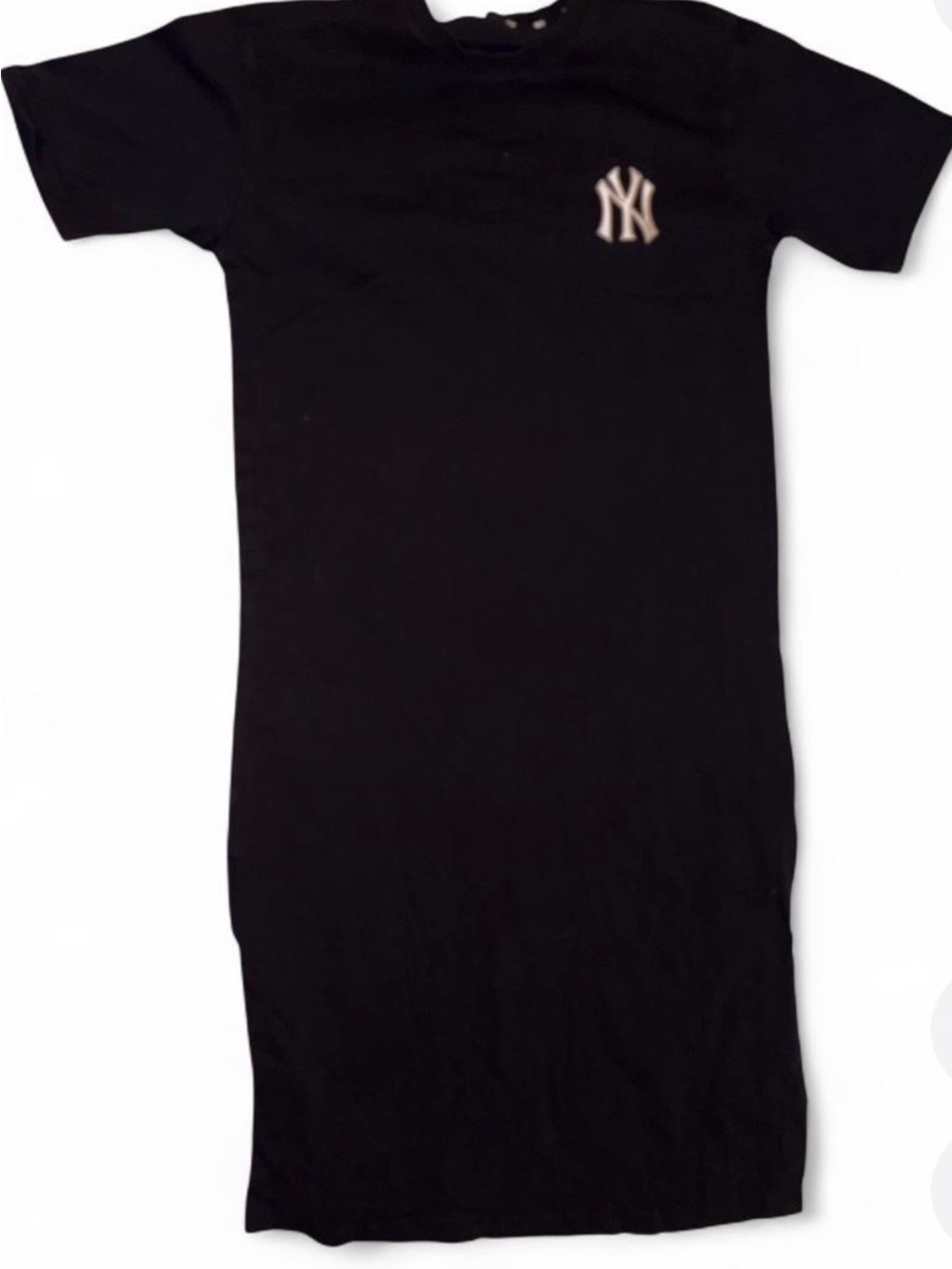 MLB Black Casual T-Shirt Dress with Chest Logo